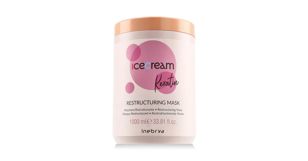 Inebrya Ice Cream Keratin Restructuring Mask 1000 ml Vrácení Zdarma