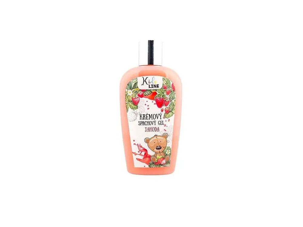 Kids Line dětský krémový sprchový gel 250 ml Jahoda 2v1 Nová Kolekce