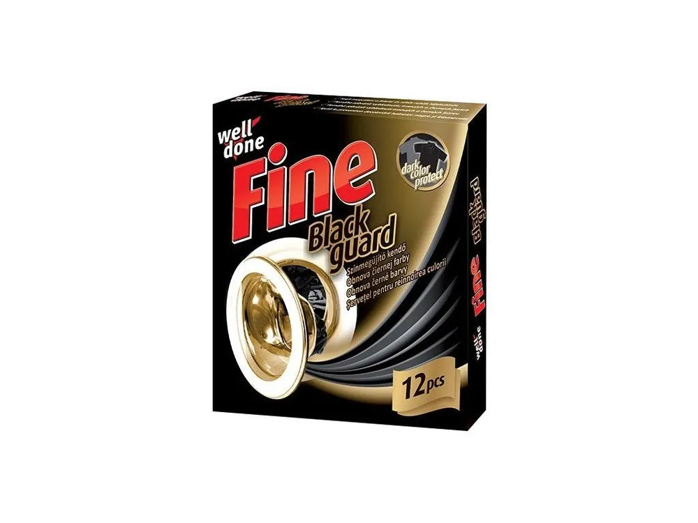 Nízká Cena Well Done Fine Black Guard ubrousky na praní pro obnovu černé barvy 12 ks