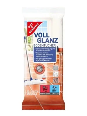 Poslední Šance Gut & Günstig vlhčené utěrky na podlahy 15 ks