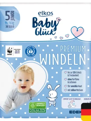Elkos Baby plenky Premium 5 Junior (11-16 kg) 36 ks Vrácení Zdarma