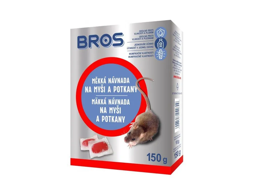 Bros měkká návnada na myši a potkany 150 g Akční Nabídka