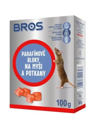Bros parafínové bloky na myši a potkany 100 g (EXP 9/25) Objednat Nyní