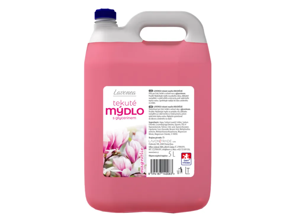 Lavonea tekuté mýdlo náhradní náplň 5 l Magnólie Originální