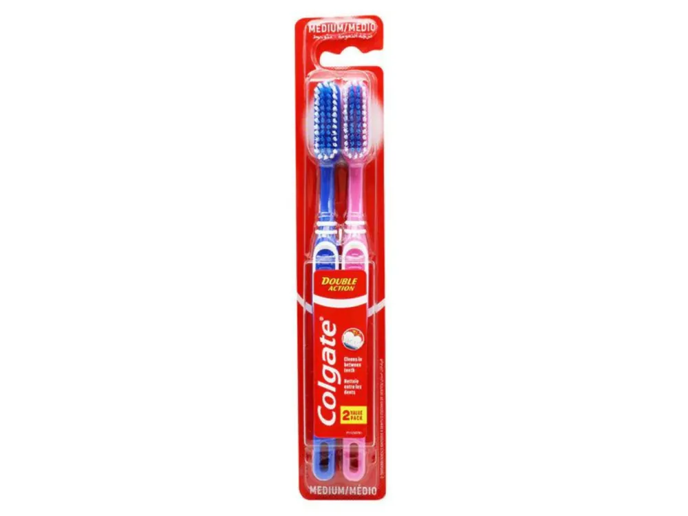 Colgate zubní kartáček Double Action 2 ks medium Rychlé Dodání