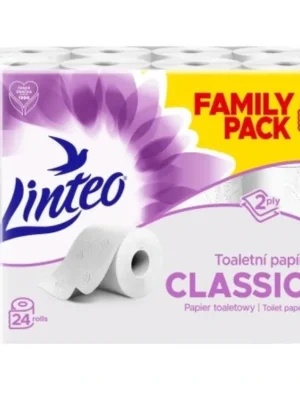 Linteo toaletní papír 24 ks Classic+ bílý 2-vrstvý Nízká Cena