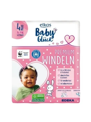 Elkos Baby plenky Premium 4 Maxi (8-14 kg) 42 ks Doprava Zdarma