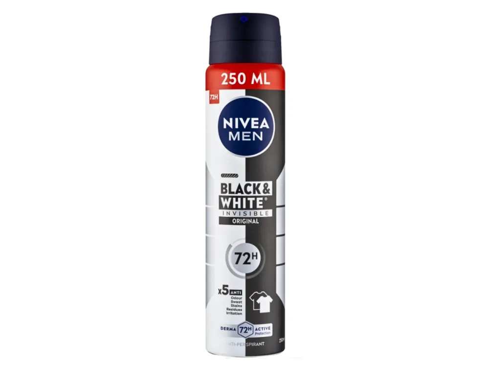 Ověřený Nivea Men antiperspirant sprej 250 ml Invisible Black & White Original