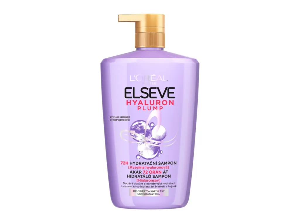 Ověřený L'Oréal Elseve šampon 1 l Hyaluron Plump