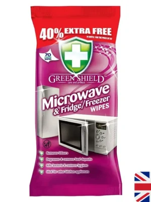 Nejprodávanější Green Shield čistící ubrousky na kuch. spotřebiče 70 ks Microwave/Fridge/Freezer