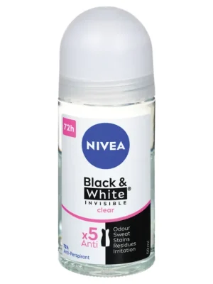Expresní Doručení Nivea antiperspirant roll-on 50 ml Invisible for Black & White Clear