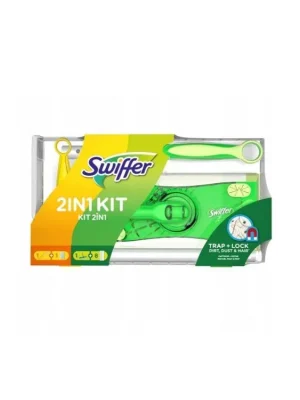 Značkový Swiffer sada 2v1 prachovka & mop (rukojeť + 1 náhrada a mop + náhrady 8 ks)