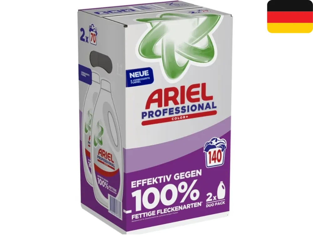 Akce Ariel prací gel 140 (2x70) dávek Professional Color+ 2x3,15 l