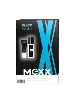 Akce Mexx dárková sada Black for Him (DNS 75 ml + sprchový gel 50 ml)