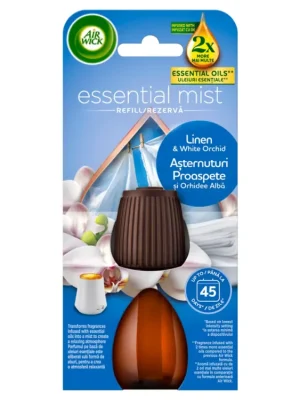 Air Wick Essential Mist náplň 20 ml Linen & White Orchid Objednat Nyní