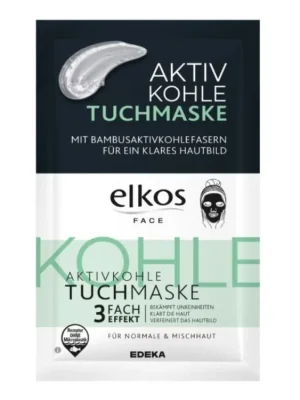 Omezená Nabídka Elkos Face pleťová maska textilní 1 ks s Aktivním uhlím