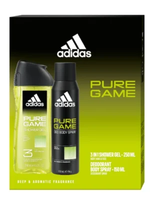 Adidas dárková sada Pure Game (deodorant 150 ml + sprchový gel 250 ml) Nízká Cena