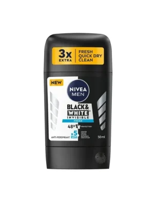 Akční Nabídka Nivea Men antiperspirant stick 50 ml Invisible Black & White Fresh