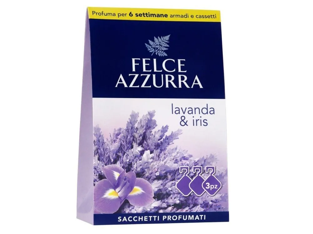 Felce Azzurra vonné sáčky do skříně 3 ks Lavanda & Iris Akční Nabídka
