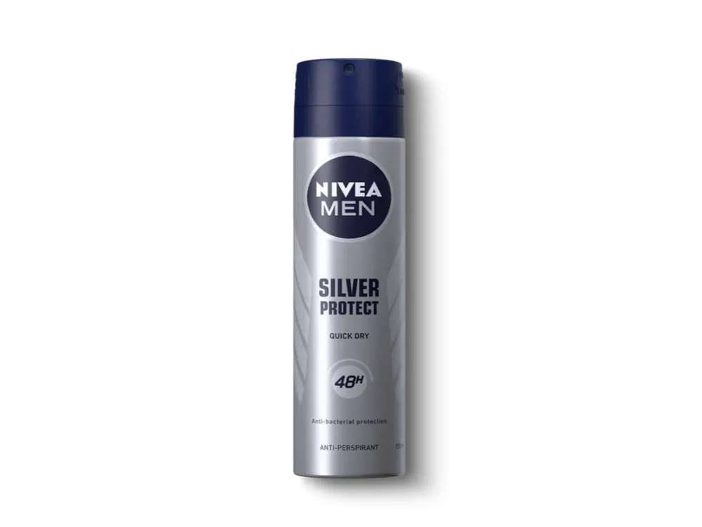 Vrácení Zdarma Nivea Men antiperspirant sprej 150 ml Silver Protect