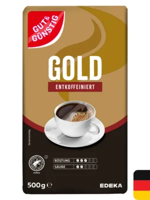Gut & Günstig káva Gold bez kofeinu pražená, mletá 500 g Akční Nabídka