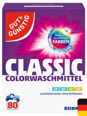 Gut & Günstig prací prášek 80 dávek Classic Color 5,2 kg Víkendová Akce