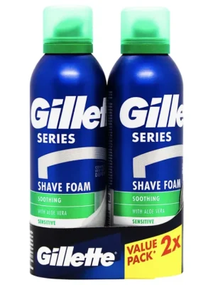 Nejprodávanější Gillette pěna na holení 2 x 200 ml Series Sensitive