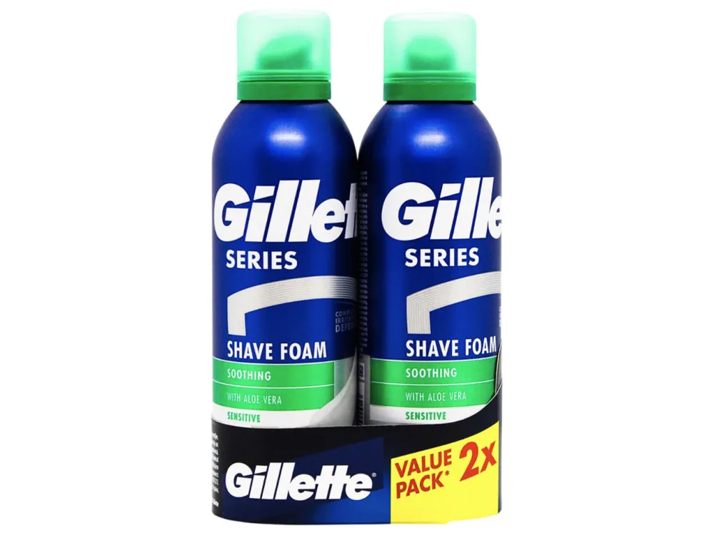 Nejprodávanější Gillette pěna na holení 2 x 200 ml Series Sensitive