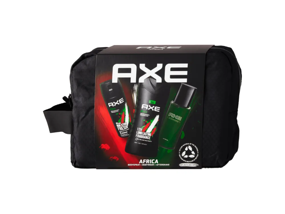 Koupit Online Axe dárková sada Africa (VPH 100 ml + deodorant 150 ml + sprchový gel 250 ml)