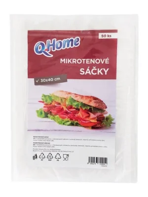 Cenový Hit Q-Home mikrotenové sáčky 30 x 40 cm - 50 ks