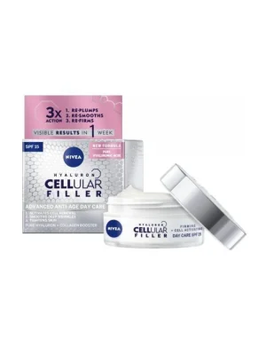 Nivea Hyaluron Cellular Filler denní krém 50 ml zpevňující SPF15Všechny typy pleti Nízká Cena