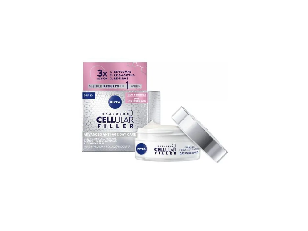 Nivea Hyaluron Cellular Filler denní krém 50 ml zpevňující SPF15Všechny typy pleti Nízká Cena