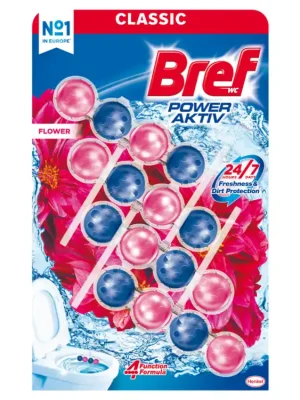 Odeslání Ihned Bref WC blok Power Aktiv 4 ks (4x50g) Flower