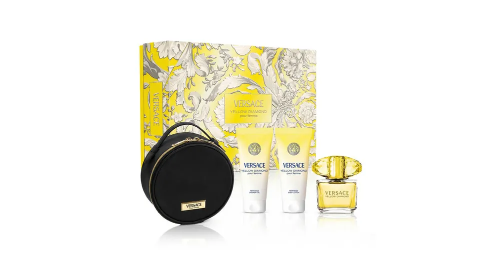 Originální Versace Yellow Diamond EDT 90 ml + SG 100 ml + BL 100 ml + kosmetická taška W