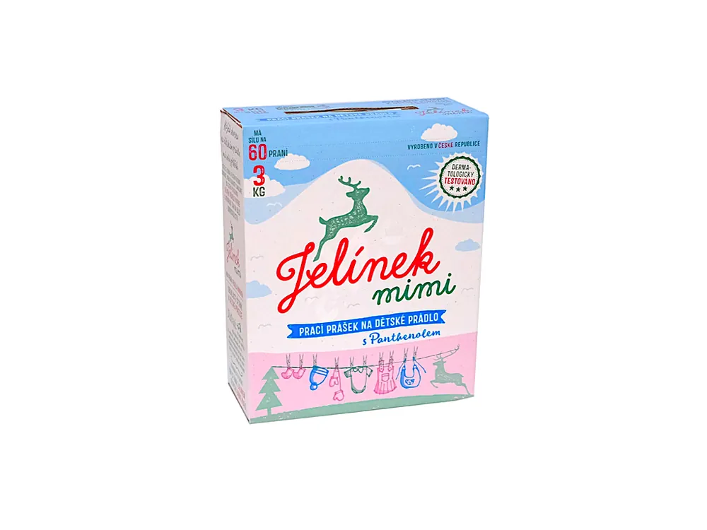 Jelínek mimi prací prášek 60 dávek s Panthenolem 3 kg Nejlepší Cena