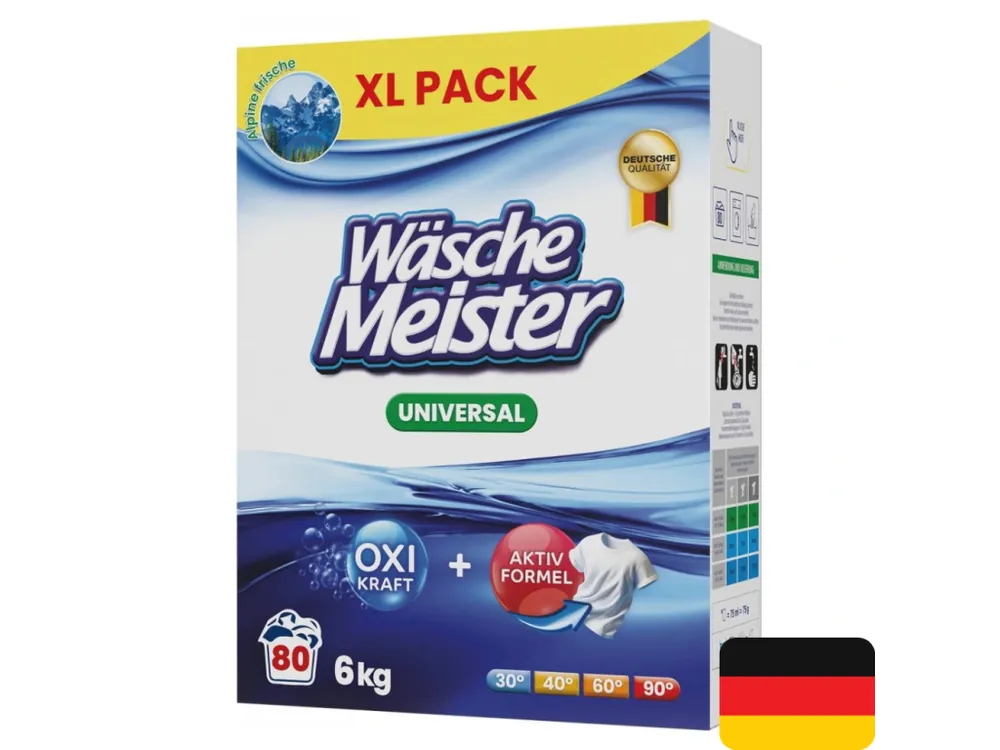 Wäsche Meister prací prášek 80 dávek Universal Alpine Frische 6 kg Akce
