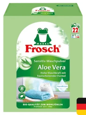 Značkový Frosch prací prášek 22 dávek Sensitiv s Aloe Vera 1,45 kg