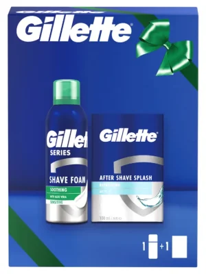 Gillette dárková sada (voda po holení 100 ml + pěna na holení 200 ml) Akční Cena