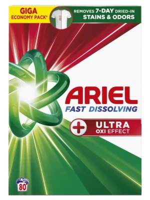 Víkendová Akce Ariel prací prášek 80 dávek Ultra Oxi Effect 4,4 kg