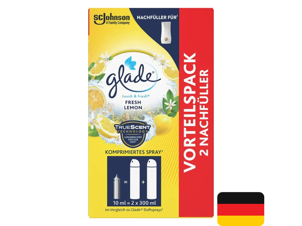 Super Cena Glade Touch & Fresh náhradní náplň 2x10 ml Fresh Lemon