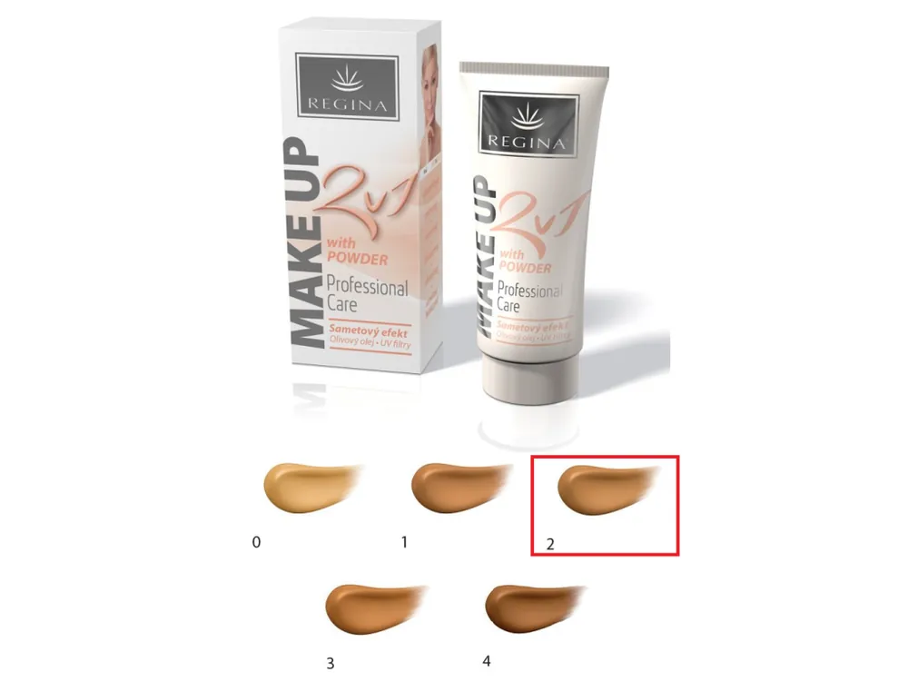 Cenová Bomba Regina Make-up s pudrem 2v1 40 g odstín č. 2