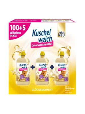 Tovární Cena Kuschelweich prací gel 105 (3x35) dávek Glücksmoment 3x1,925 l