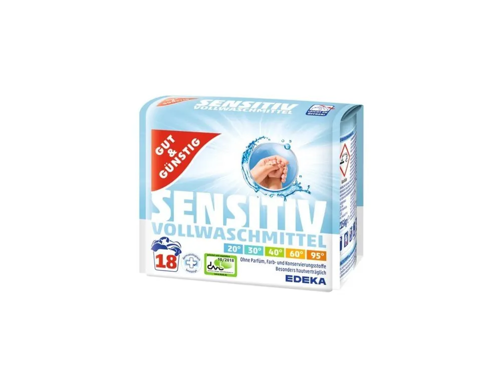 Ihned K Objednání Gut & Günstig prací prášek 18 dávek Sensitiv 1,215 kg