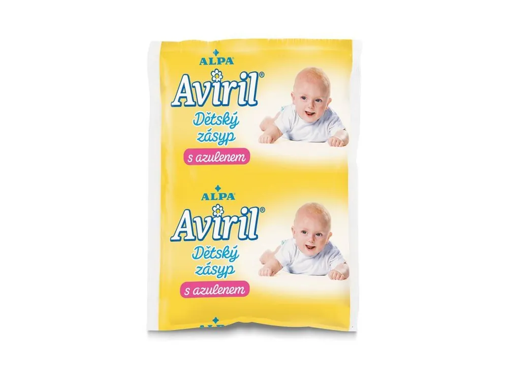 Aviril dětský zásyp s azulenem náhradní náplň 100 g Výprodej
