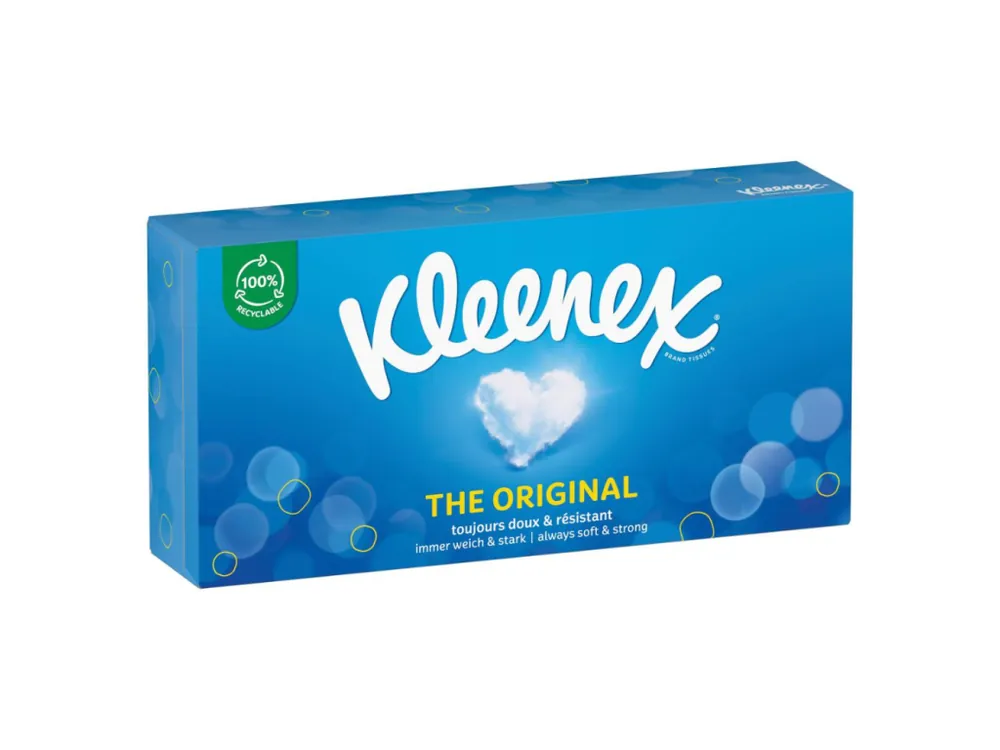 Kleenex papírové kapesníky BOX 72 ks 3-vrstvé Original Vysoce Kvalitní