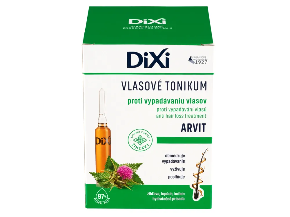Jen Po Omezenou Doba Dixi vlasové tonikum 7 x 10 ml Arvit proti vypadávání vlasů
