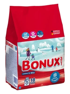 Značkový Bonux 3v1 prací prášek 18 dávek Whites Polar Ice Fresh 1,17 kg