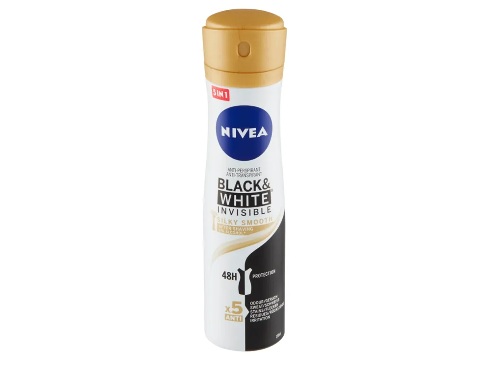 Ověřený Nivea antiperspirant sprej 150 ml Invisible Black & White Silky Smooth
