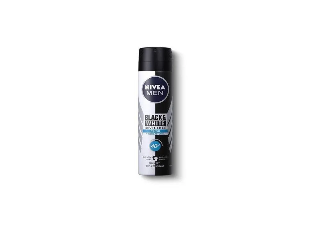 Sleva Nivea Men antiperspirant sprej 150 ml Invisible Black & White Fresh