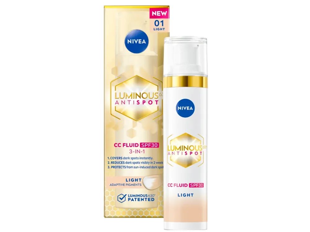 Nivea tónovací CC krém 40 ml Luminous 630° SPF30 světlý Koupit Online